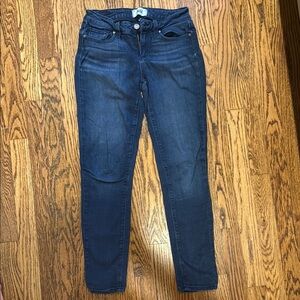 PAIGE Blue Skinny Jeans with Subtle Fading